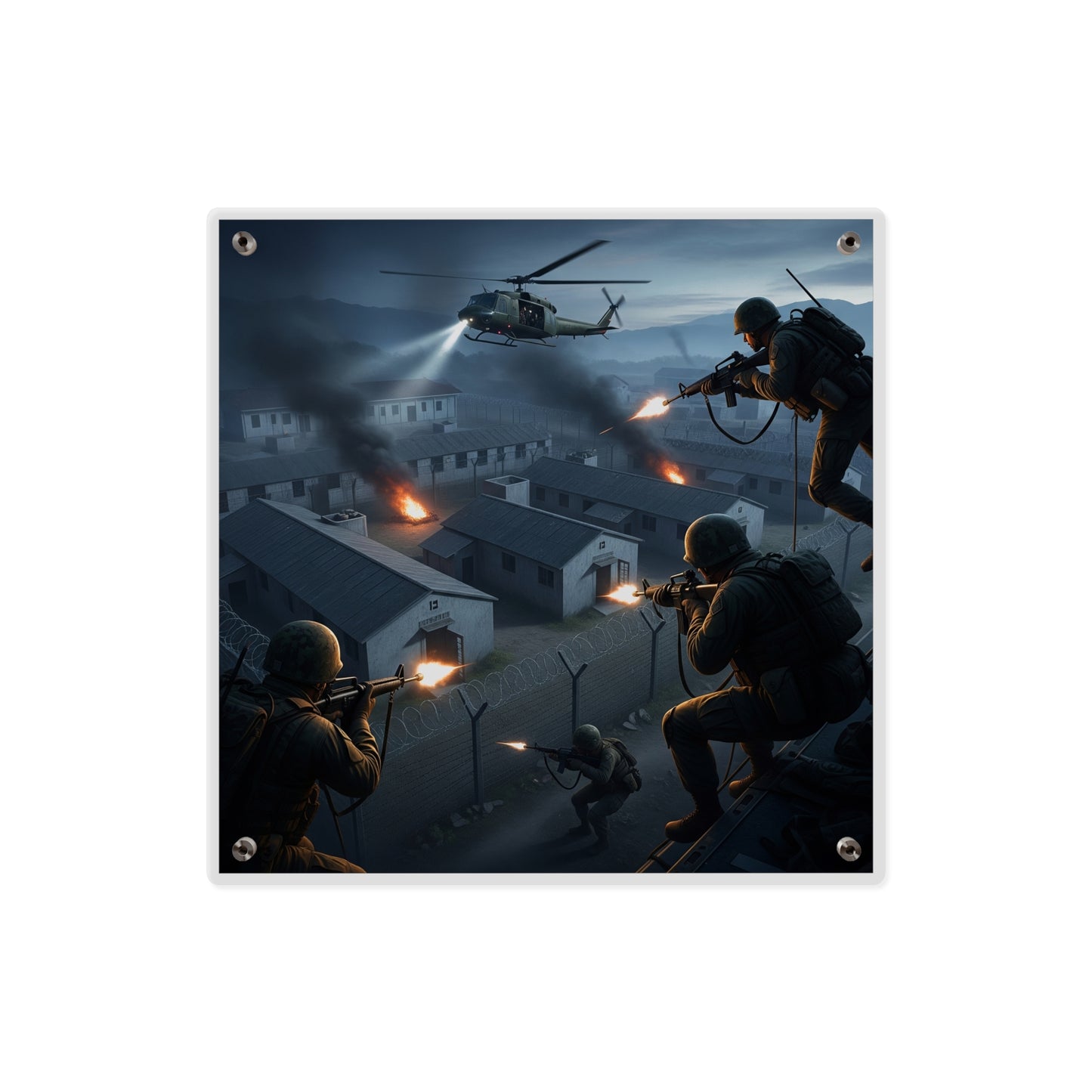Acrylic Wall Art Panel - Son Tay Rescue during the Vietnam War
