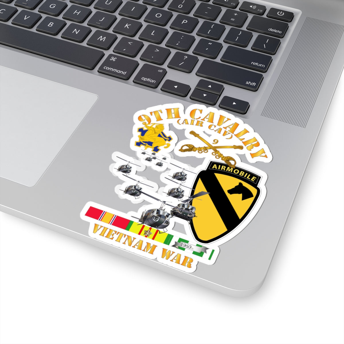 Kiss-Cut Stickers - 9th Cavalry (Air Cav) - 1st Cav Division w SVC