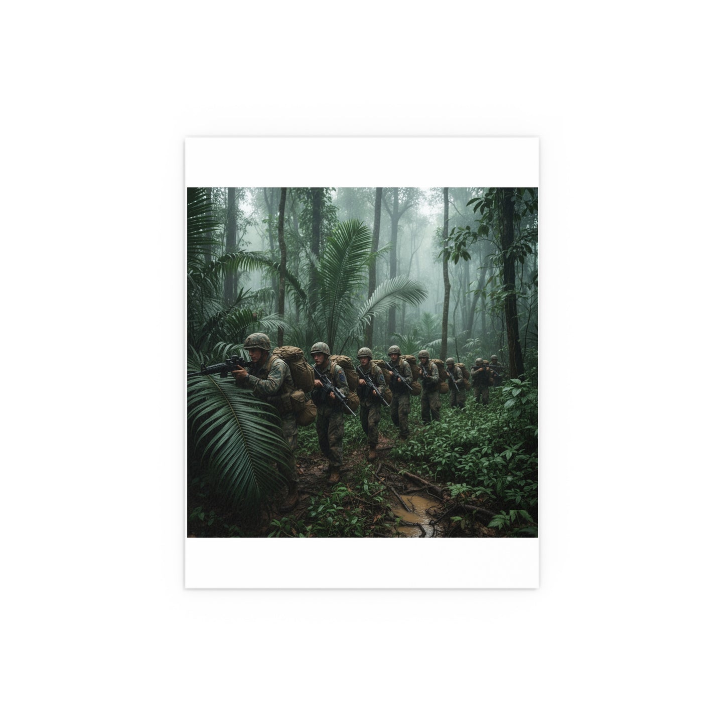 Indoor and Outdoor Silk Posters - Jungle Patrol - Vietnam