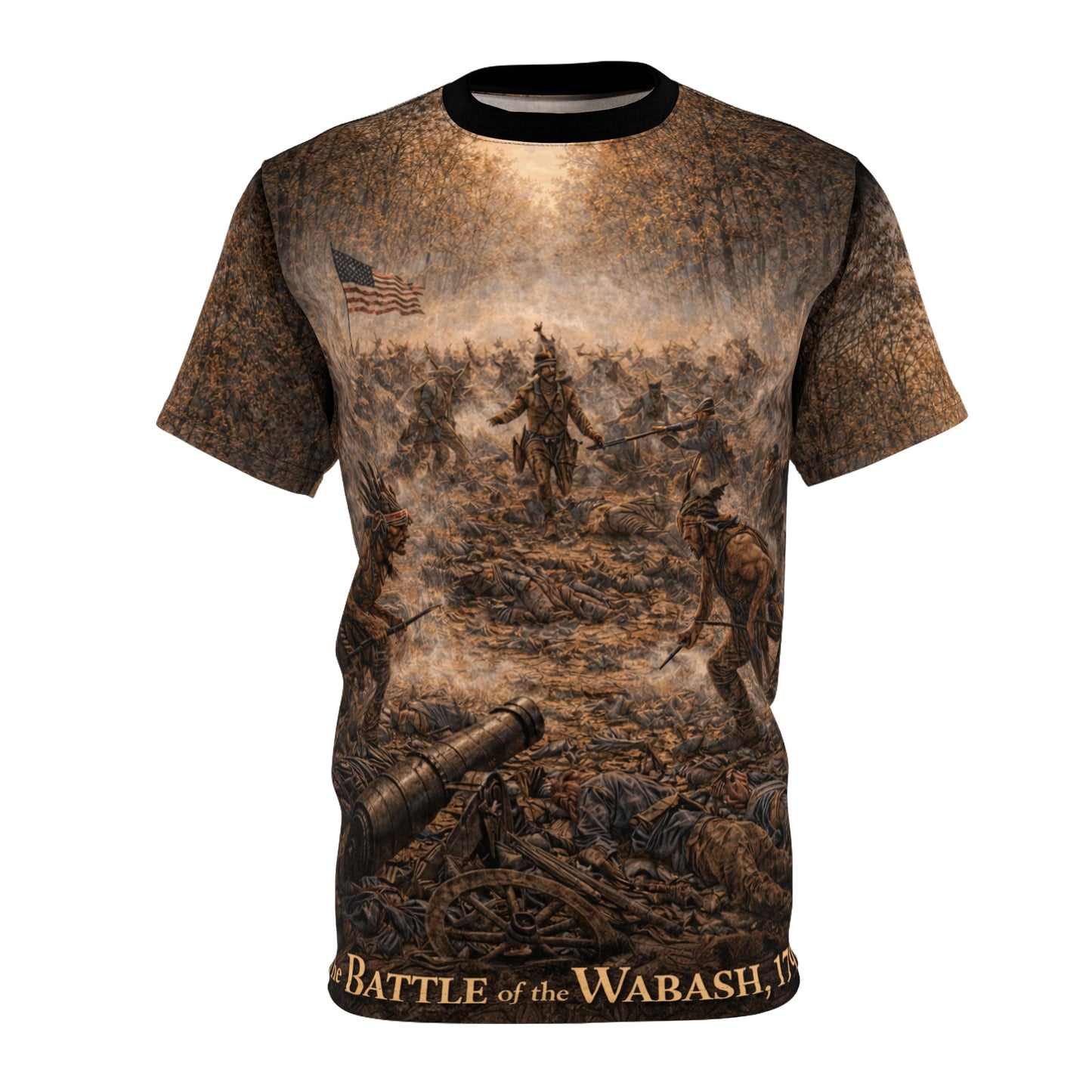 Battle of the Wabash 1791 All-Over Print Tee — “When the Line Broke”