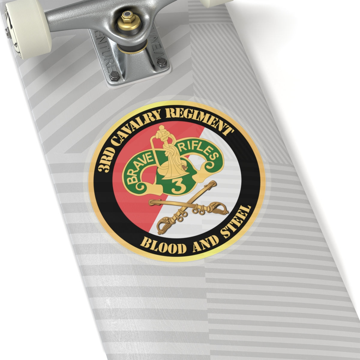 Kiss-Cut Stickers - 3rd Cavalry Regiment DUI - Red White - Blood and Steel