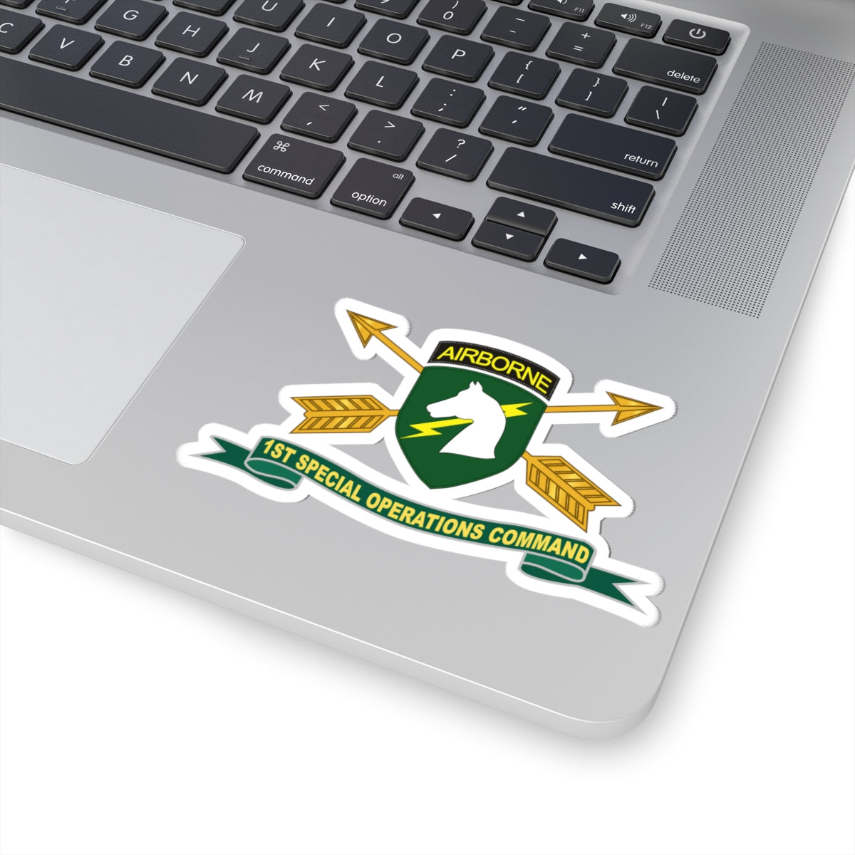 Kiss-Cut Stickers - 1st Special Operations Command (SOCOM) - SSI w Br - Ribbon X 300