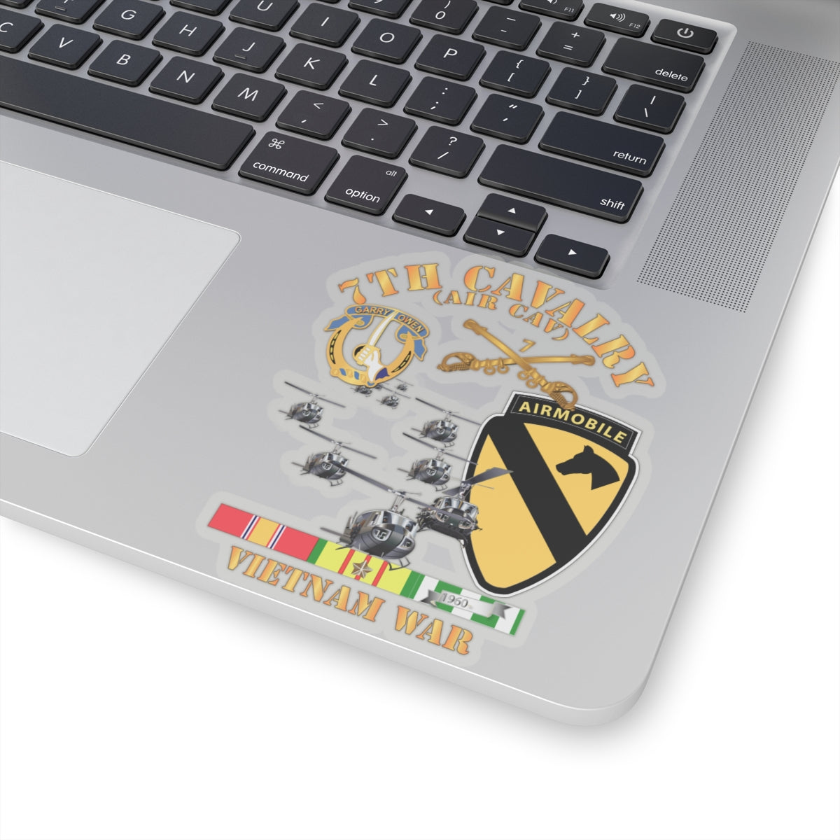 Kiss-Cut Stickers - 7th Cavalry (Air Cav) - 1st Cav Division w SVC