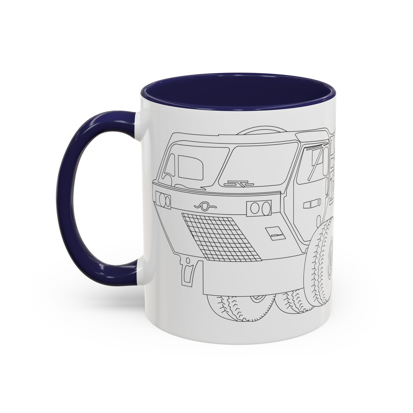 Accent Coffee Mug (11oz & 15oz) - Vehicle - Fuel Truck - Front Left Oblique X 300