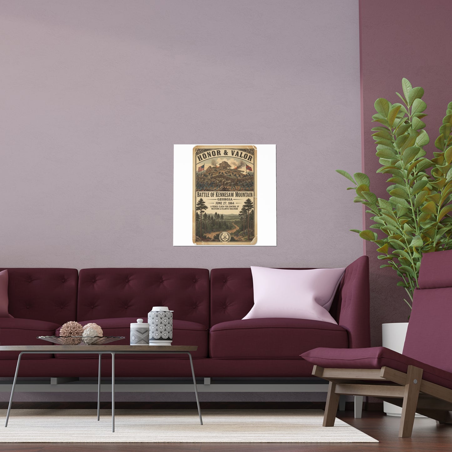 Indoor and Outdoor Silk Posters - Battle of Kennesaw Mountain