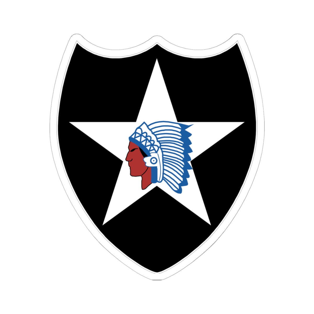 Kiss-Cut Stickers - SSI - 2nd Infantry Division wo Txt X 300