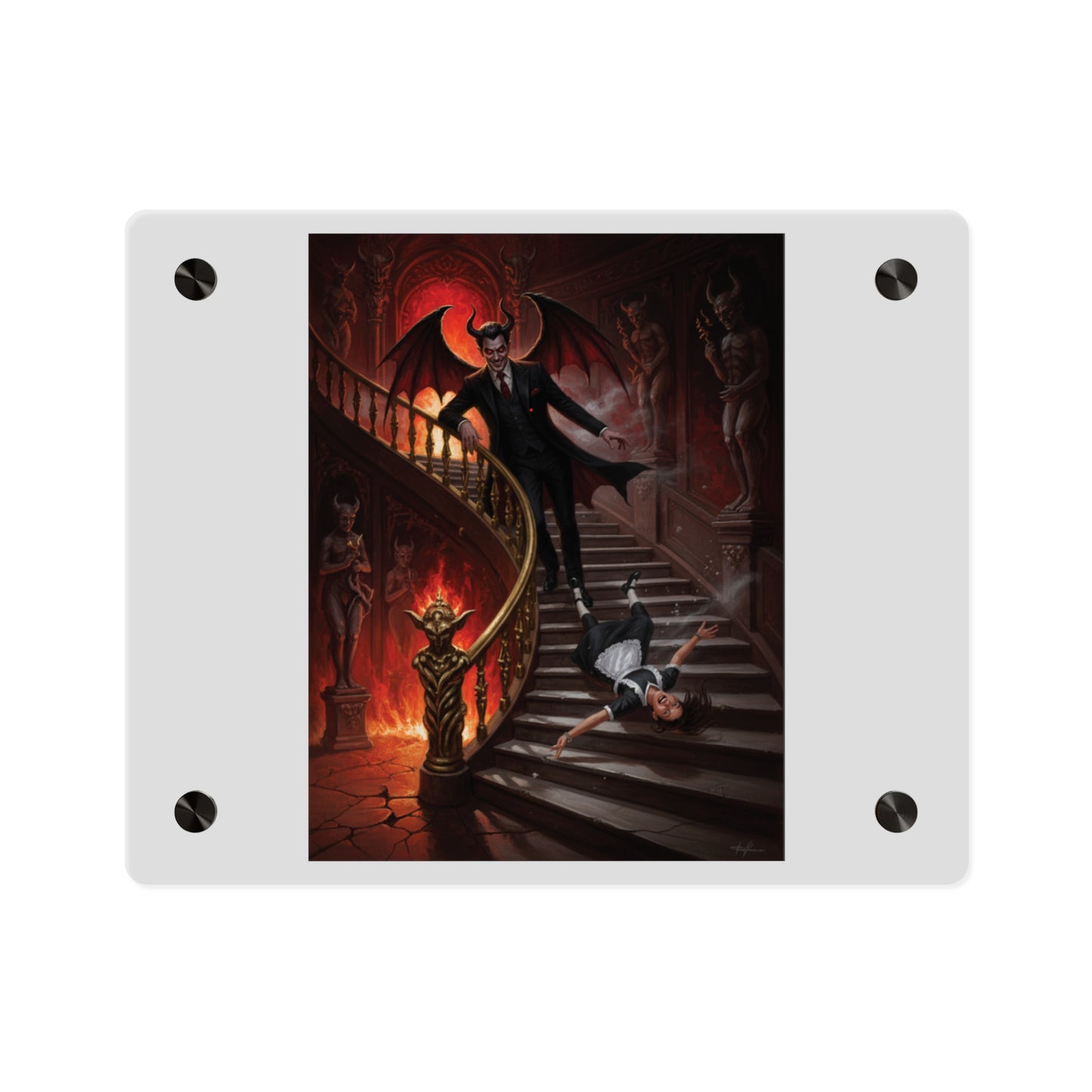 Acrylic Wall Art Panel - devil and maid