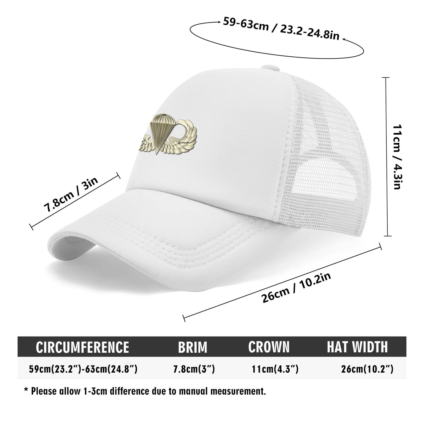 Breathable Mesh Baseball Cap Summer Hat with Front Printed