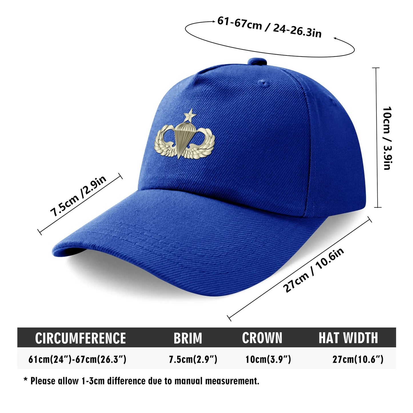 Custom Outdoor Baseball Cap Sun Hat with Front Printed