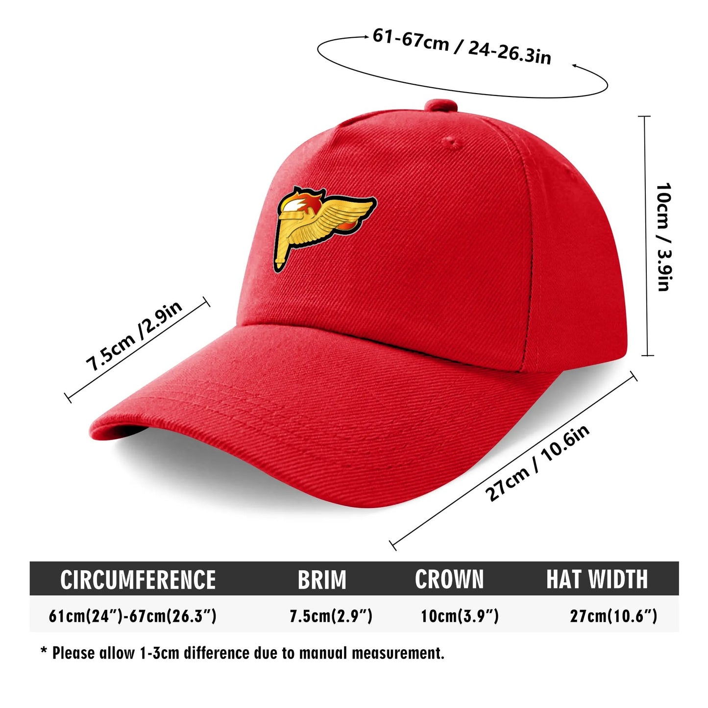 Custom Outdoor Baseball Cap Sun Hat with Front Printed