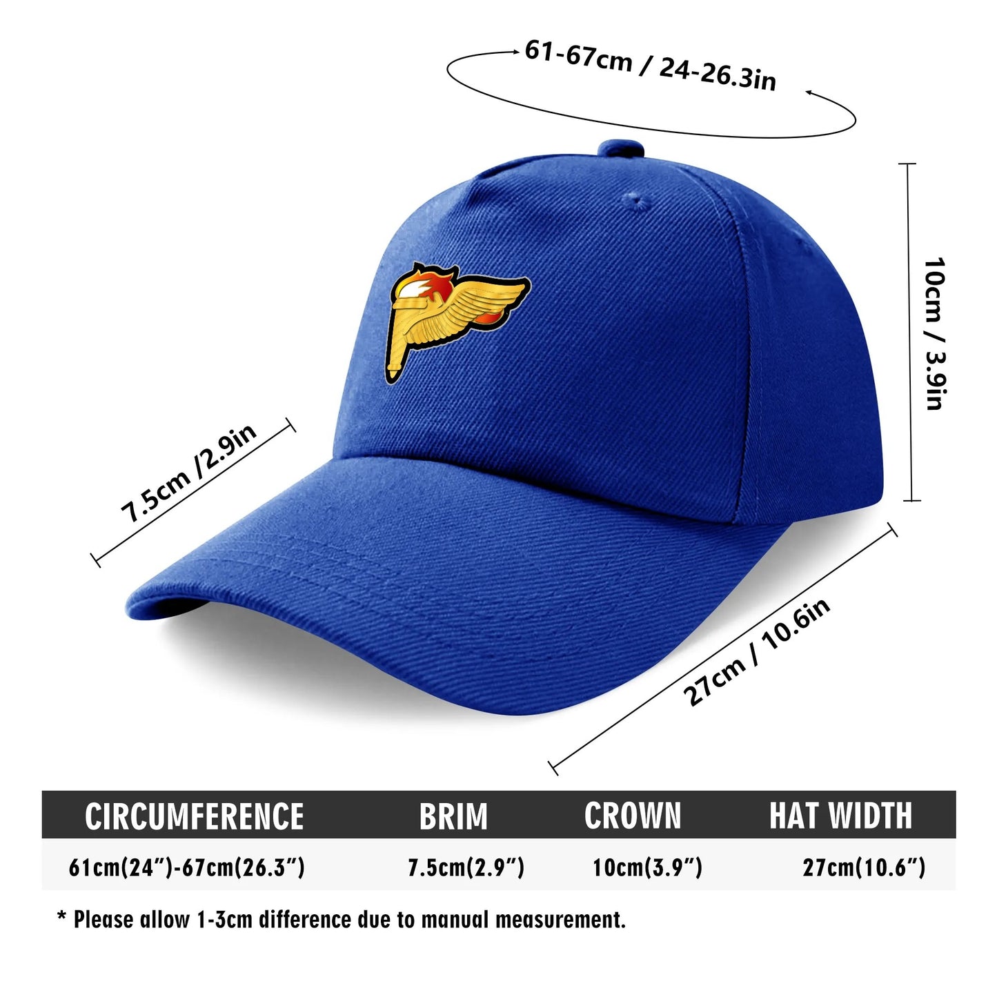 Custom Outdoor Baseball Cap Sun Hat with Front Printed