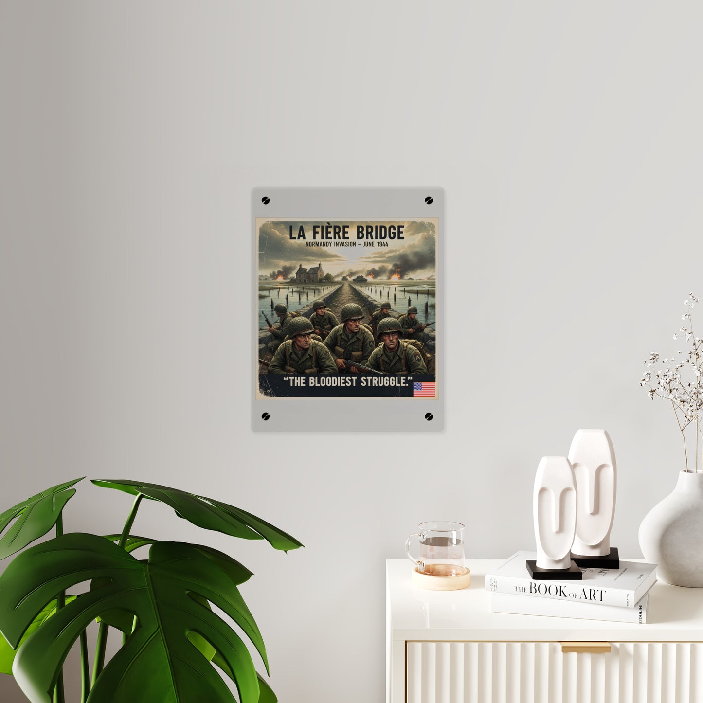 Acrylic Wall Art Panel - 82nd Airborne at the La Fière Bridge