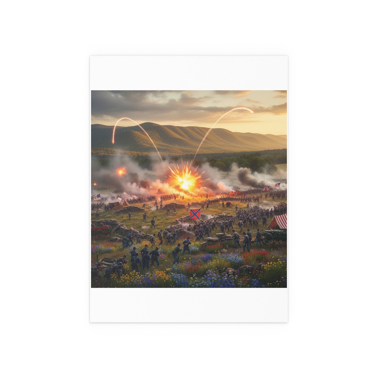Indoor and Outdoor Silk Posters - US Civil War Battle - Battle of Kennesaw Mountain Georgia