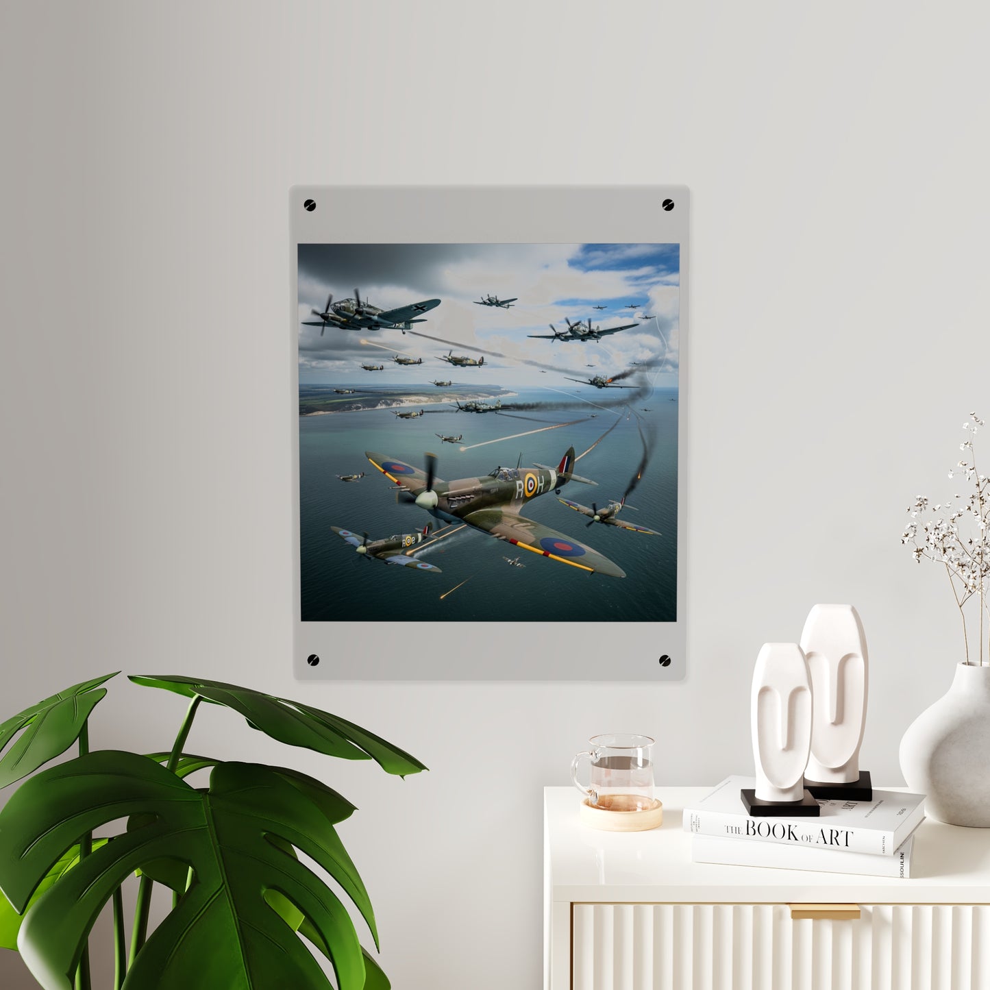 Acrylic Wall Art Panel - British and German aircraft during the Battle of Britain