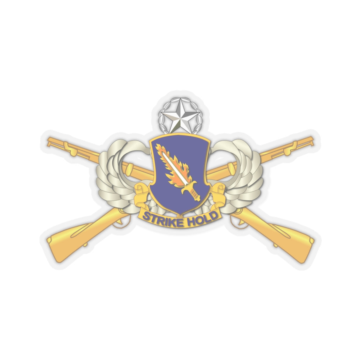 Kiss-Cut Stickers - Airborne Badge - 504th Infantry Regiment w Br - Mstr - No Tx X 300