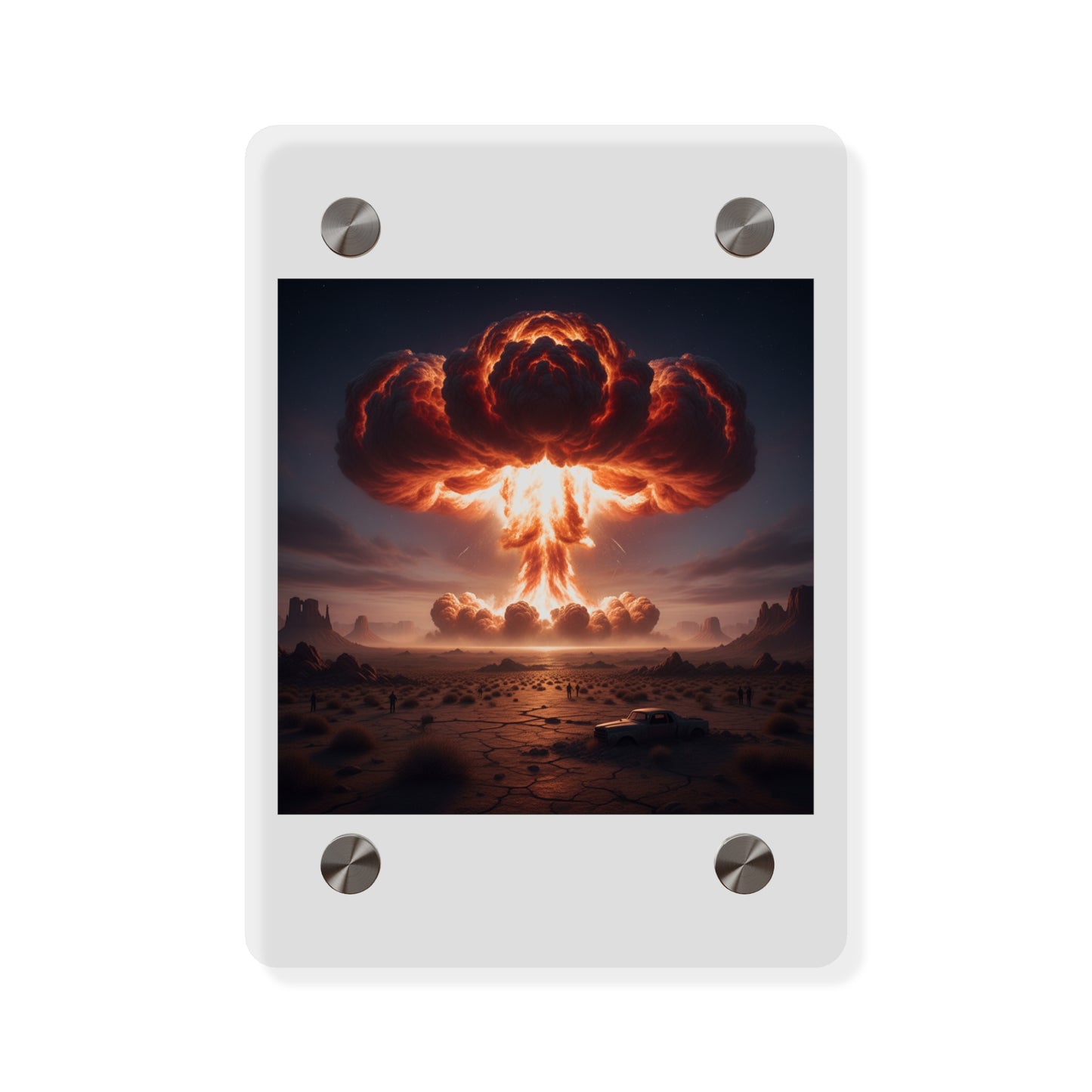 Acrylic Wall Art Panel - Atomic Blast in the desert