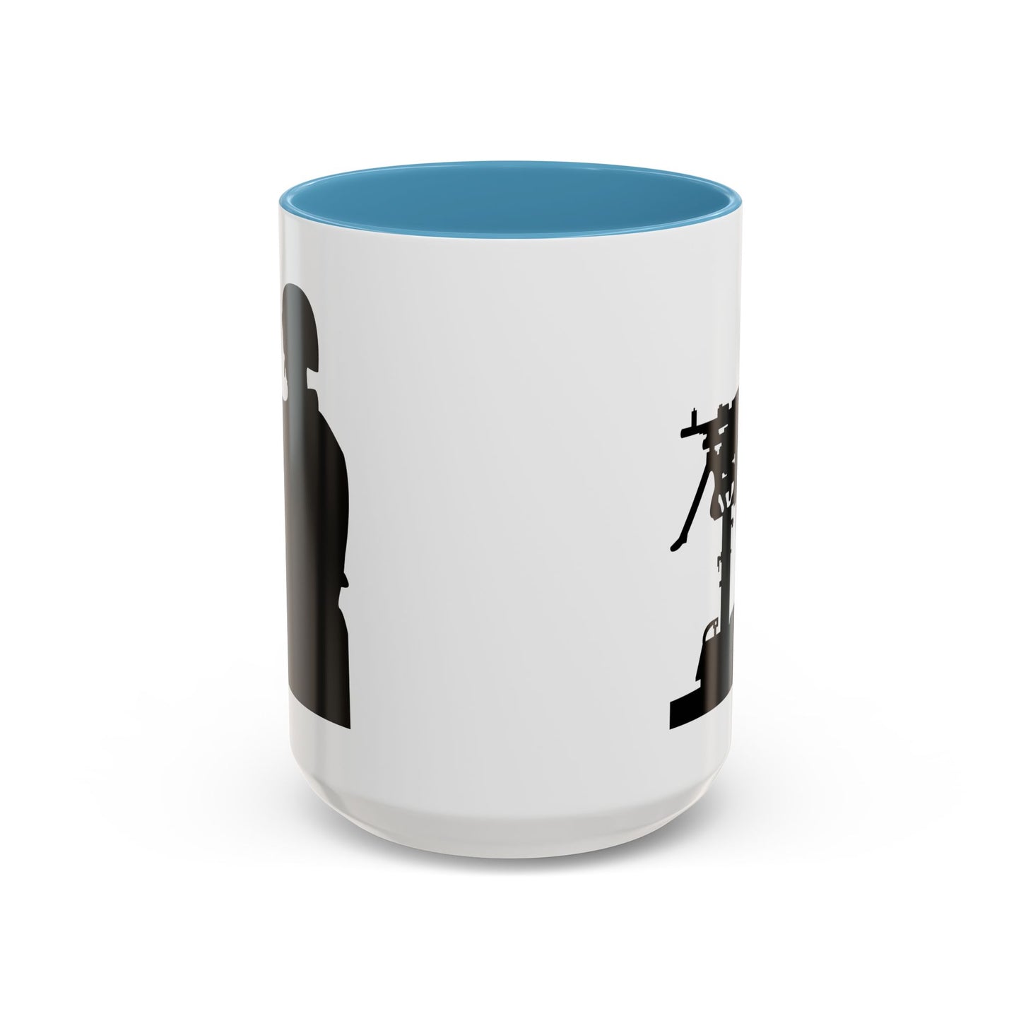 Accent Coffee Mug (11oz & 15oz) - Army - Soldier - MG Vehicle Mounted - Silhouette X 300
