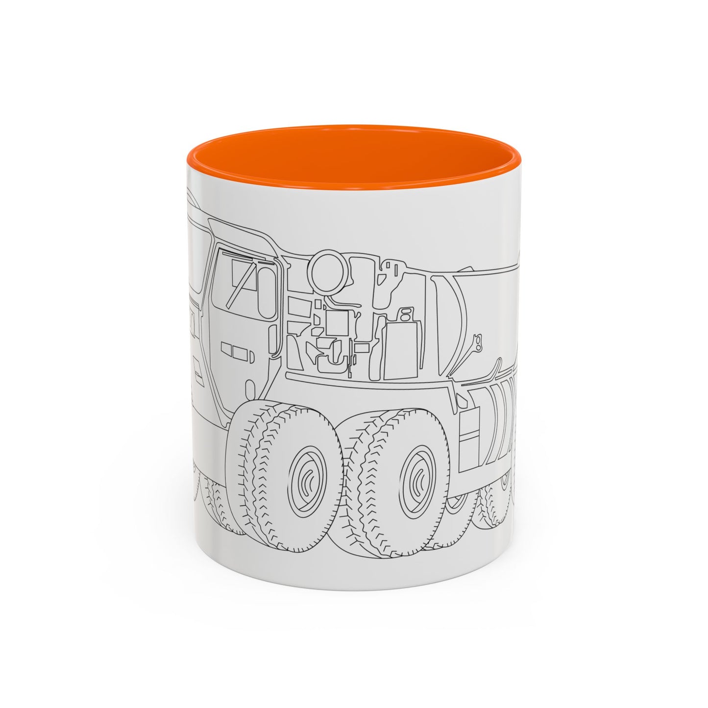 Accent Coffee Mug (11oz & 15oz) - Vehicle - Fuel Truck - Front Left Oblique X 300