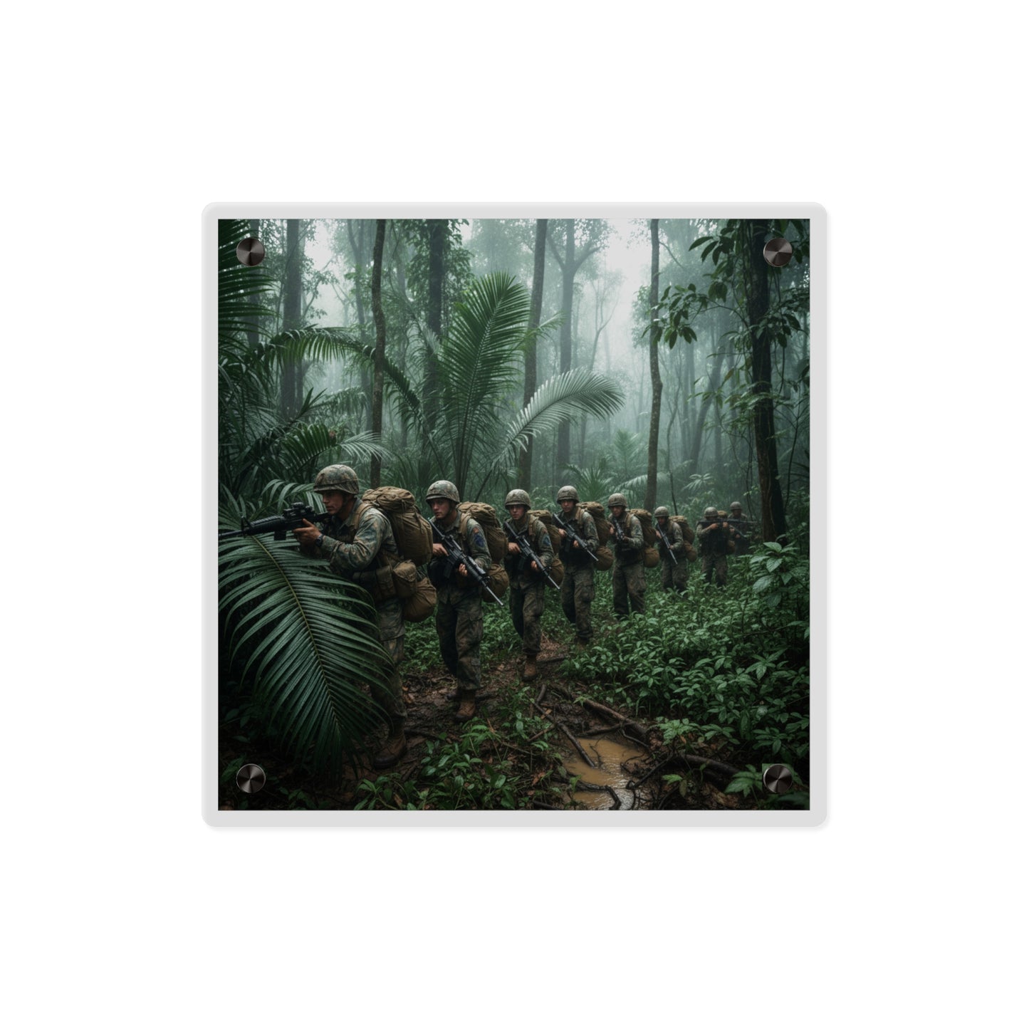 Acrylic Wall Art Panel - Jungle Patrol - Vietnam