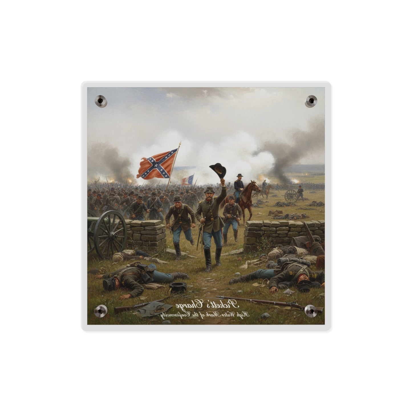 Acrylic Wall Art Panel - Picketts Charge with Hat