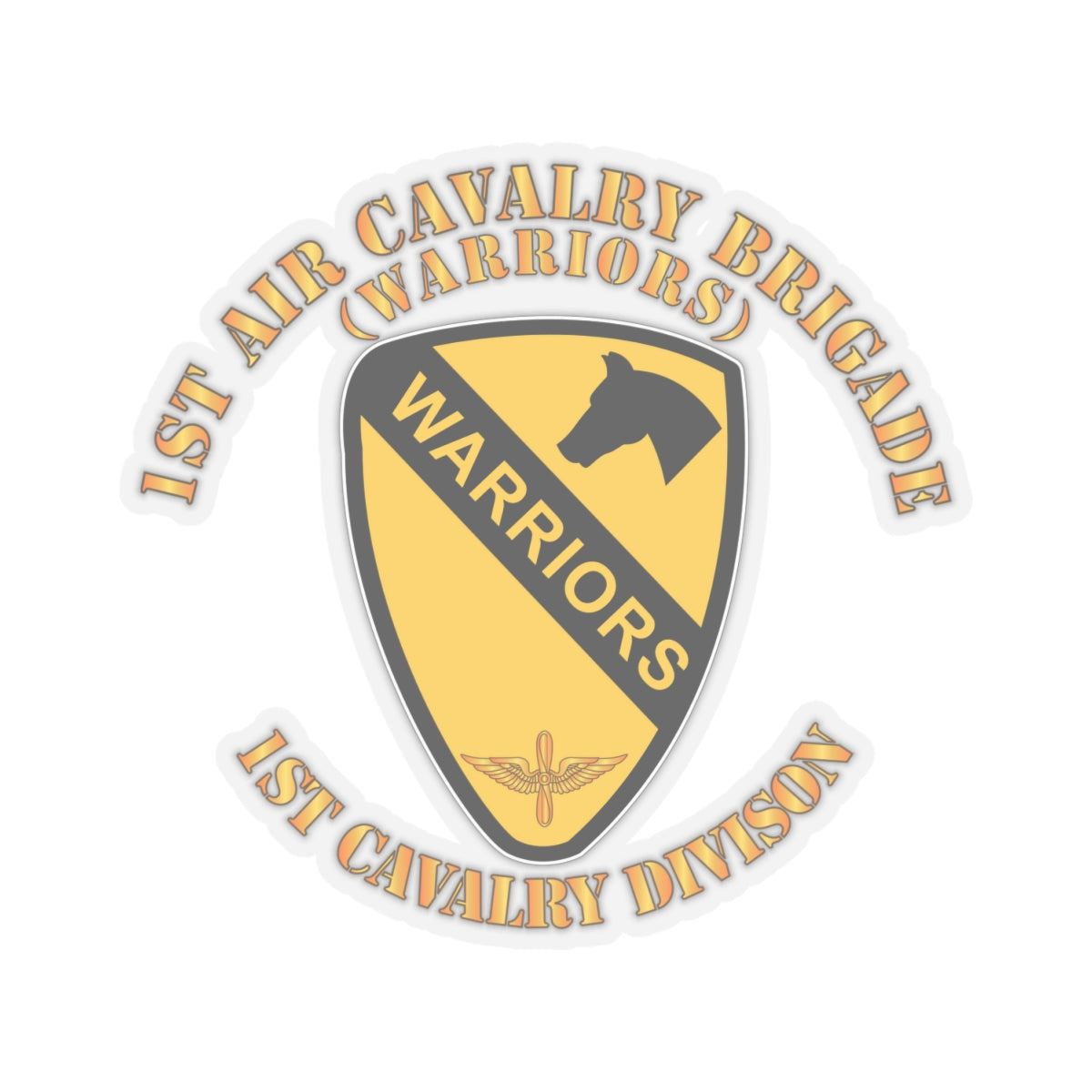 Kiss-Cut Stickers - 1st Air Cavalry Brigade - Warriors - 1st Cav Division