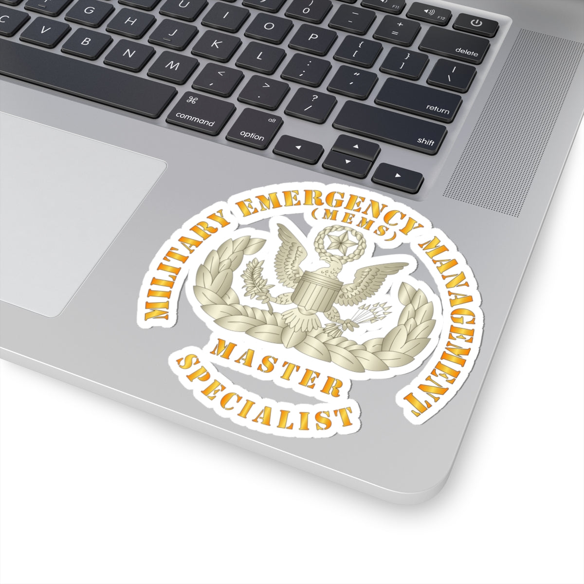 Kiss-Cut Stickers - ARNG - Military Emergency Management Specialist - Master - Gold