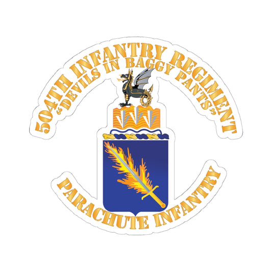 Kiss-Cut Stickers - COA - 504th Infantry Regiment X 300