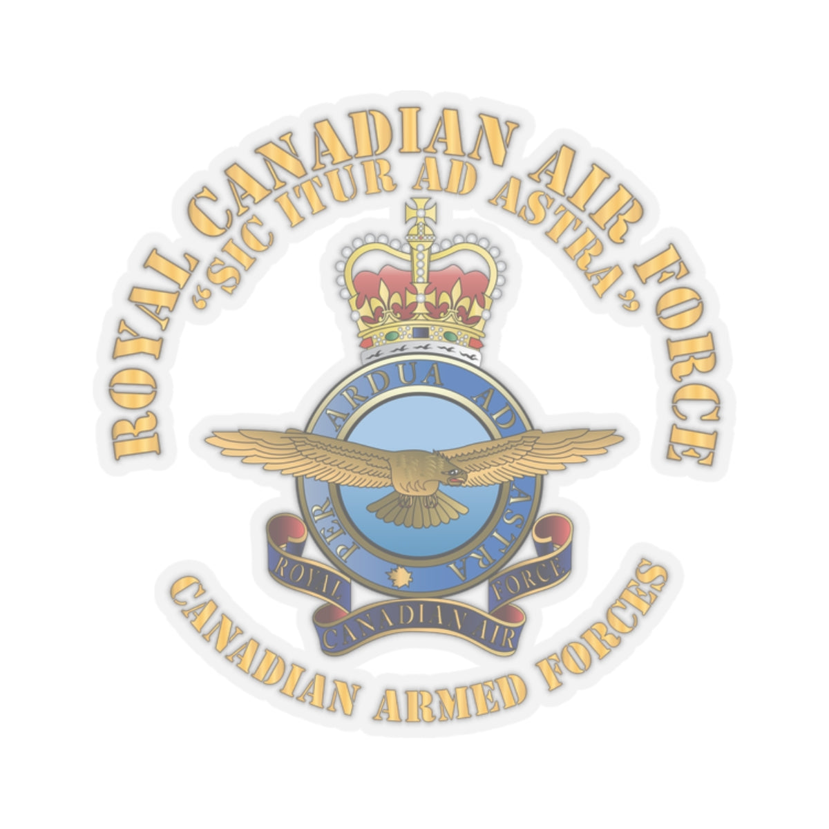 Kiss-Cut Stickers - Canada - Royal Canadian Air Force - Sic itur ad astra X 300