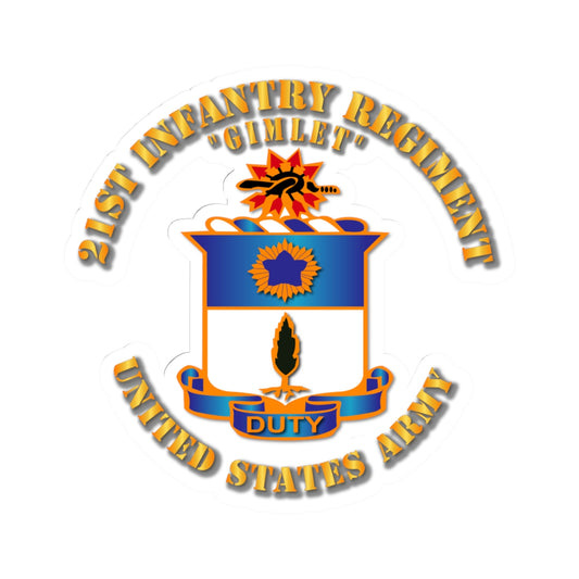 Kiss-Cut Stickers - 21st Infantry Regt - Gimlet