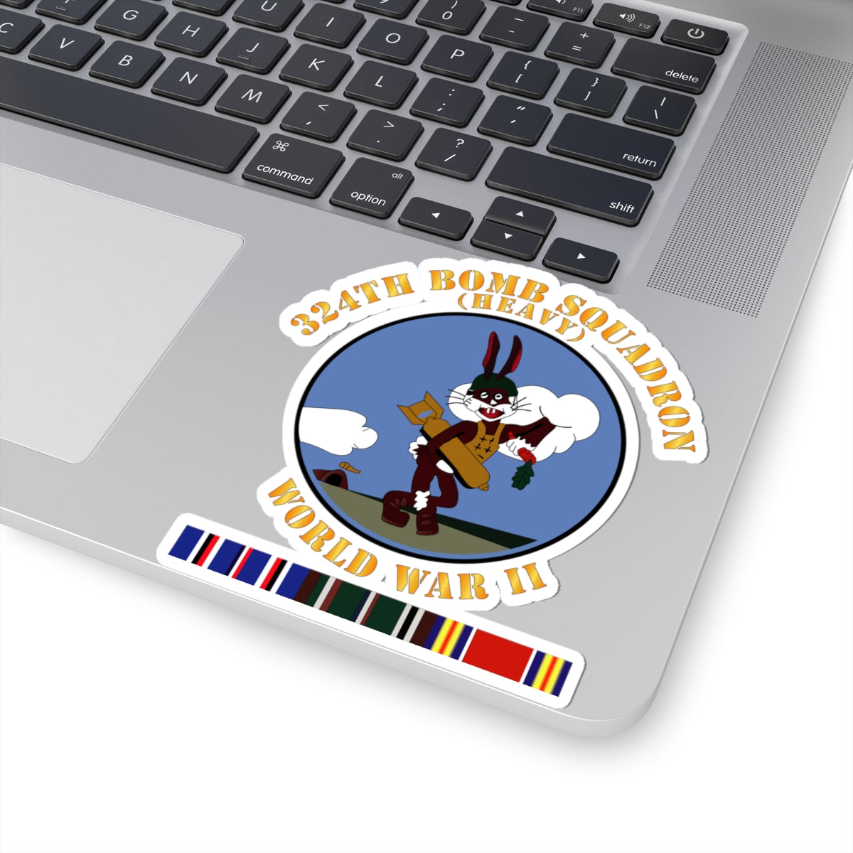 Kiss-Cut Stickers - AAC - 324th Bomb Squadron - WWII w EU SVC