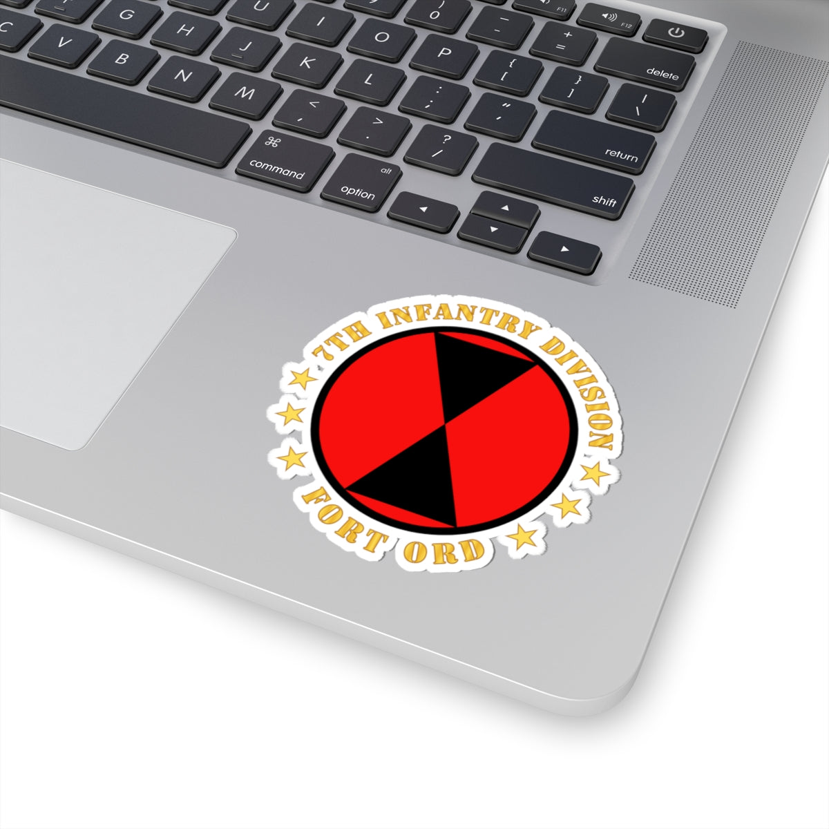 Kiss-Cut Stickers - 7th Infantry Division - Fort Ord wo BkGrd