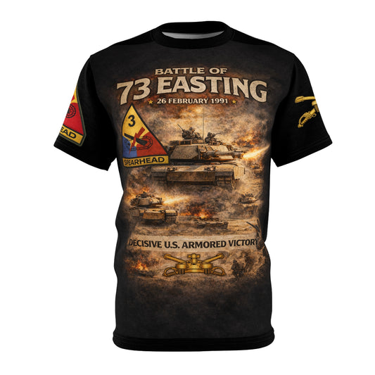 Battle of 73 Easting Veterans Tribute All-Over Print Tee — 3rd Armored Division (Spearhead)
