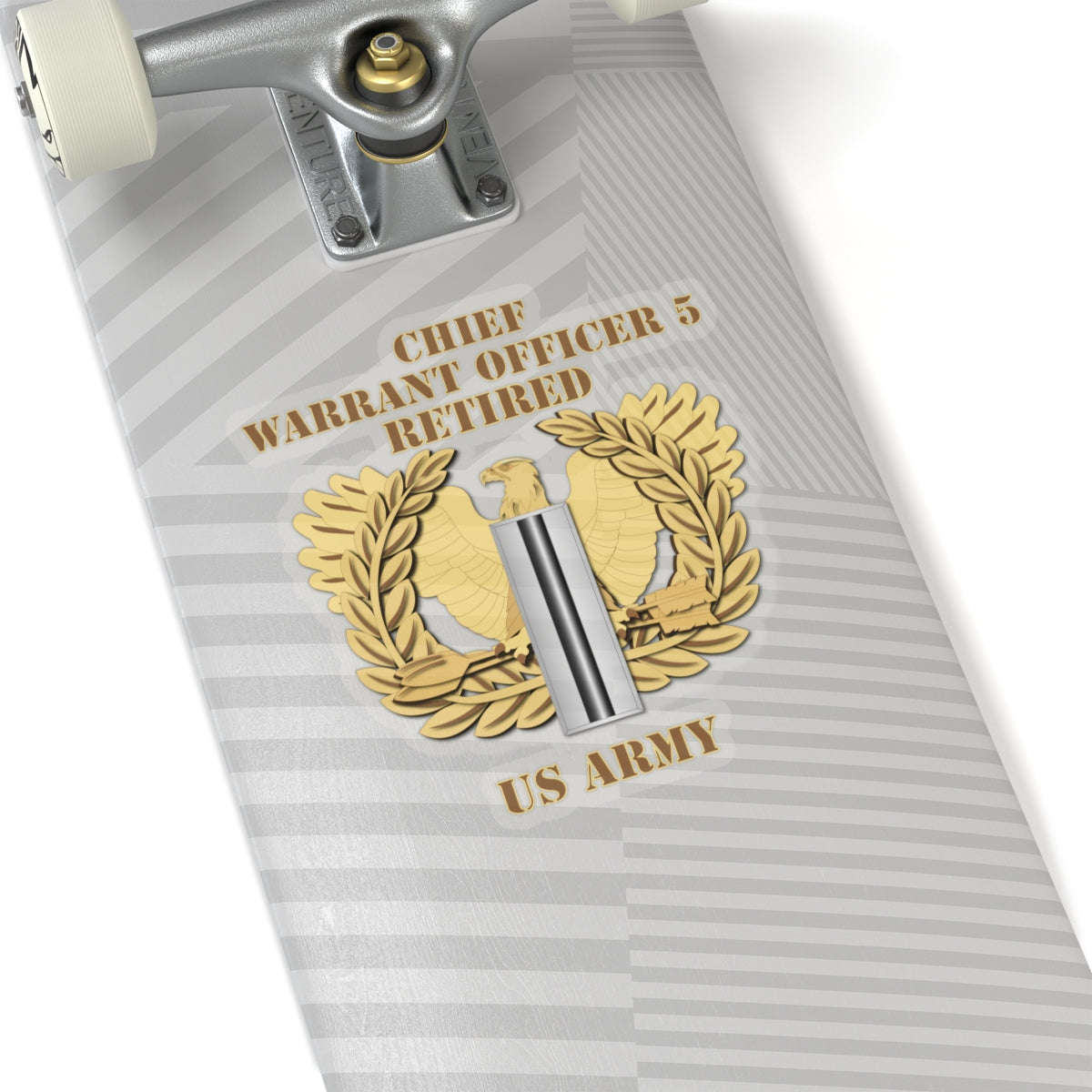 Kiss-Cut Stickers - Emblem - Warrant Officer 5 - CW5 w Eagle - Retired