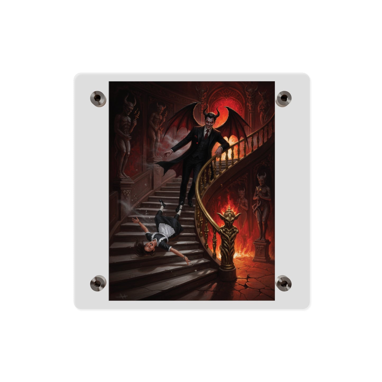Acrylic Wall Art Panel - devil and maid