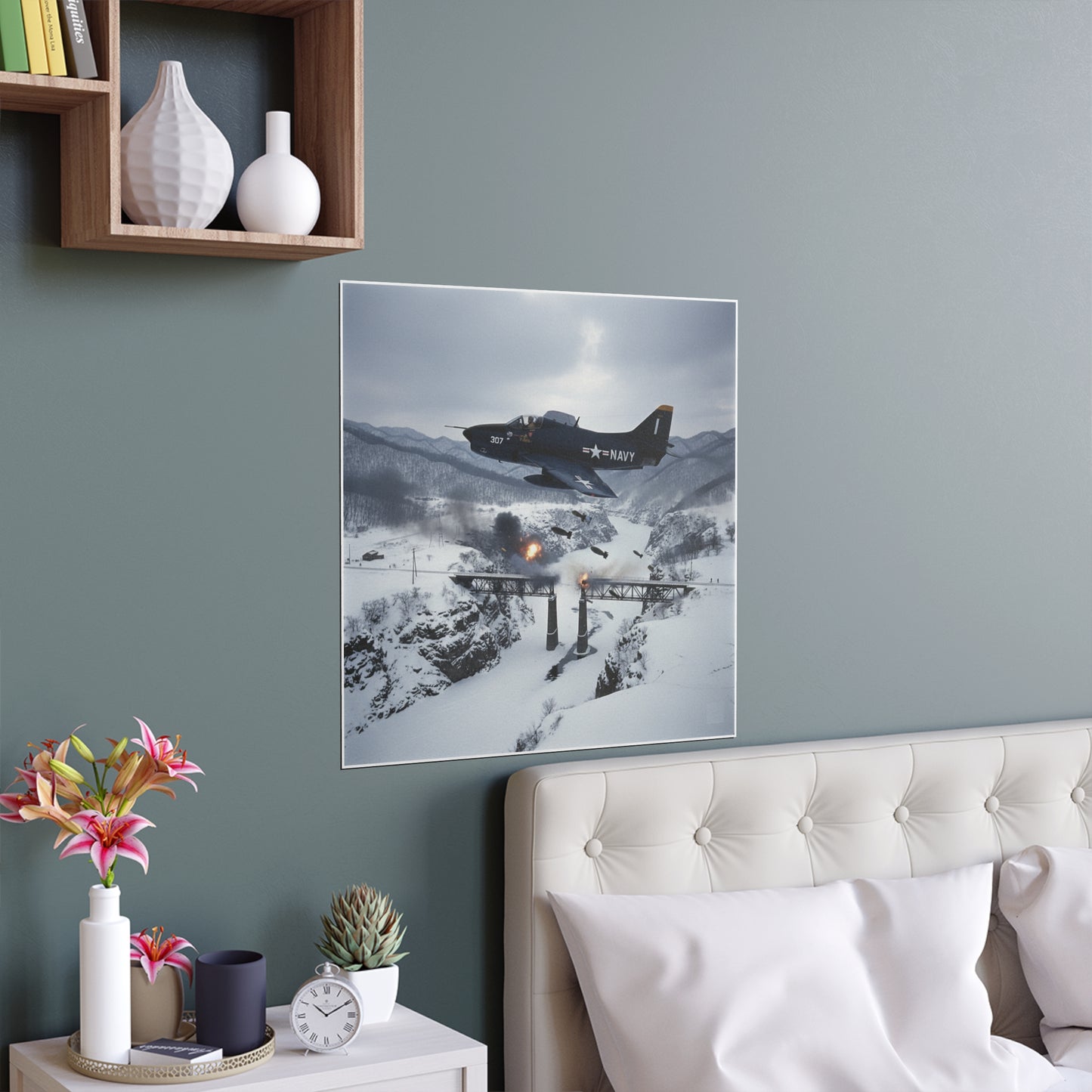 Indoor and Outdoor Silk Posters - Attack at Majon-ni and Samdong-ni during Korean War