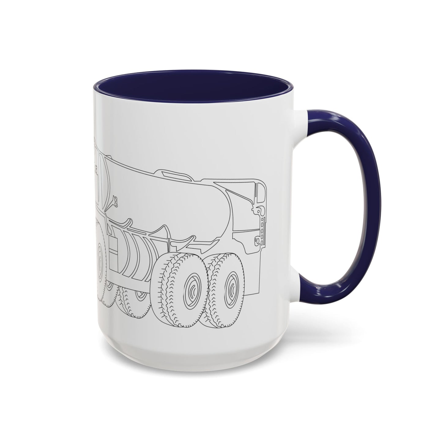 Accent Coffee Mug (11oz & 15oz) - Vehicle - Fuel Truck - Front Left Oblique X 300