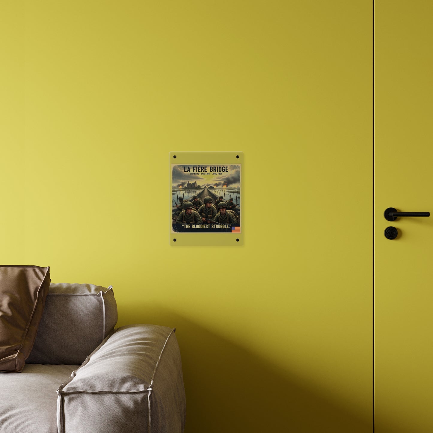 Acrylic Wall Art Panel - 82nd Airborne at the La Fière Bridge