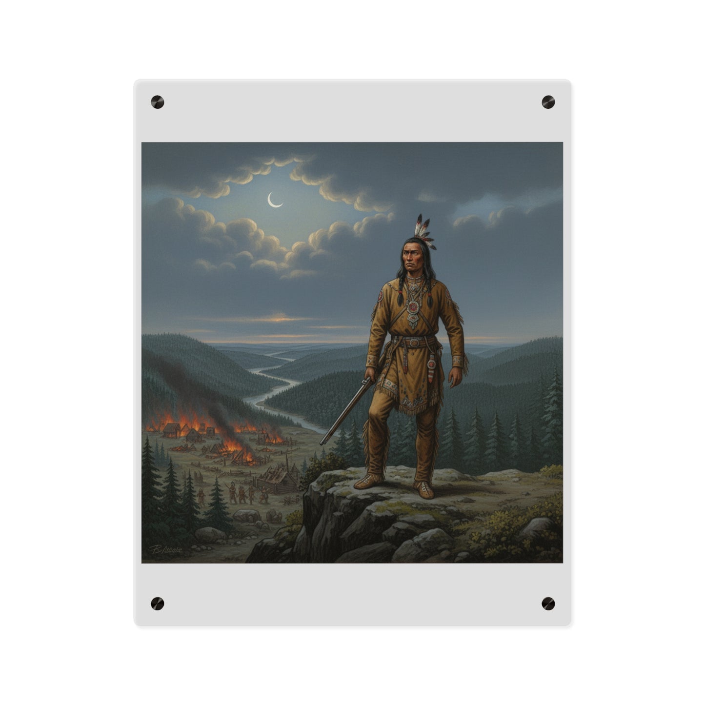 Acrylic Wall Art Panel - The Last Mohican