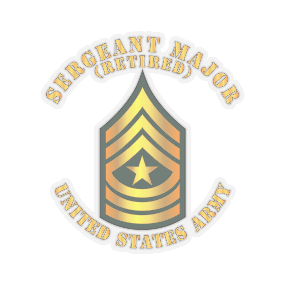 Kiss-Cut Stickers - Sergeant Major - SGM - Retired