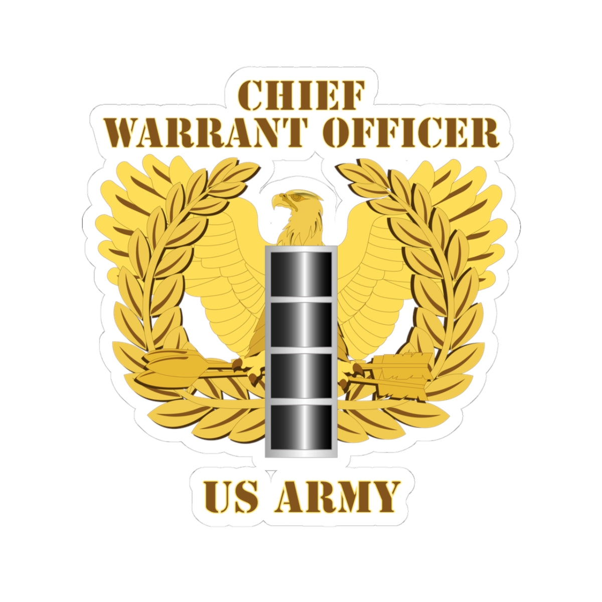 Kiss-Cut Stickers - Emblem - Warrant Officer - CW4 wo DS