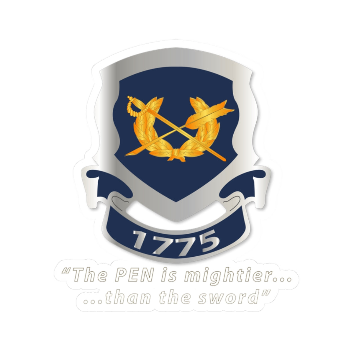 Kiss-Cut Stickers - Jag Corps Crest - Pen is Mighter X 300
