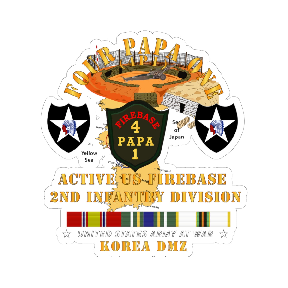 Kiss-Cut Stickers - 4P1 - Active Firebase - 2nd ID w KOREA SVC