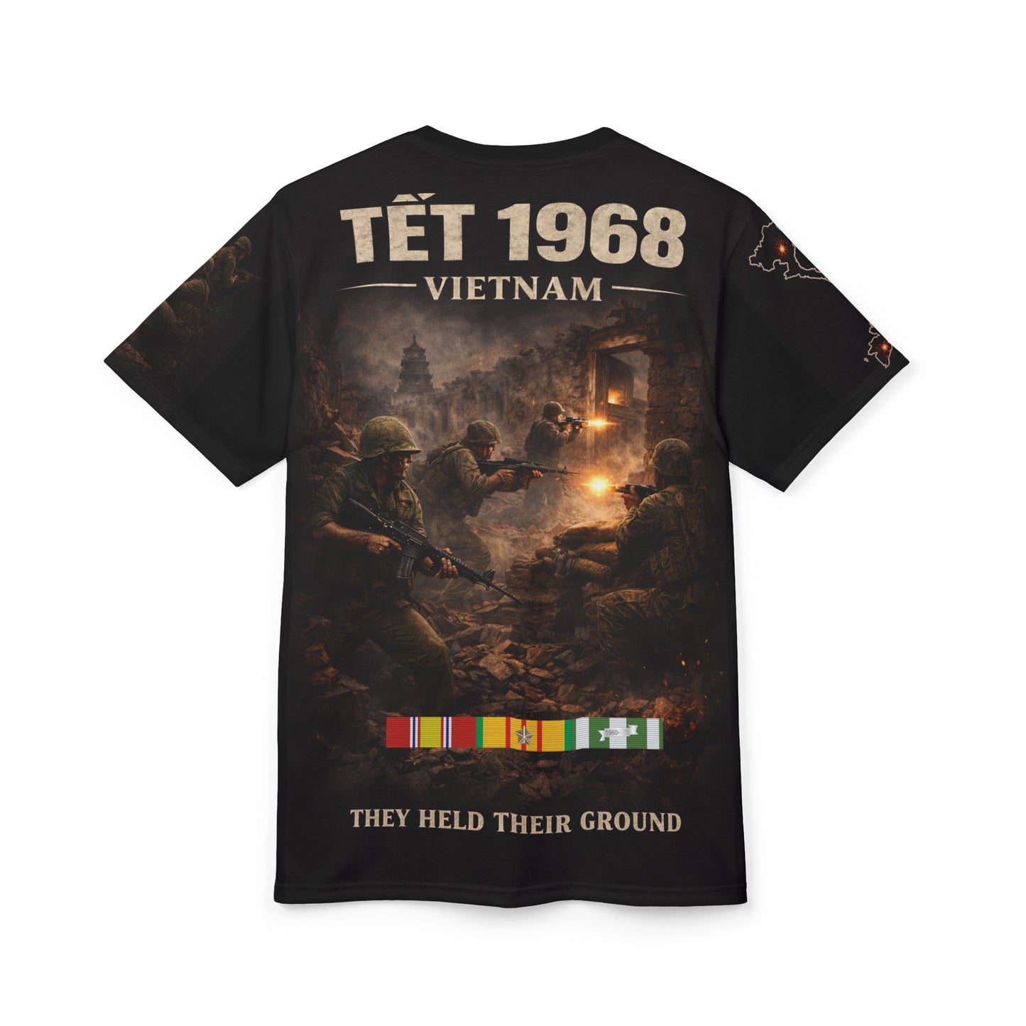 Tet 1968 Vietnam War Veterans' Tribute Tee | All Over Print