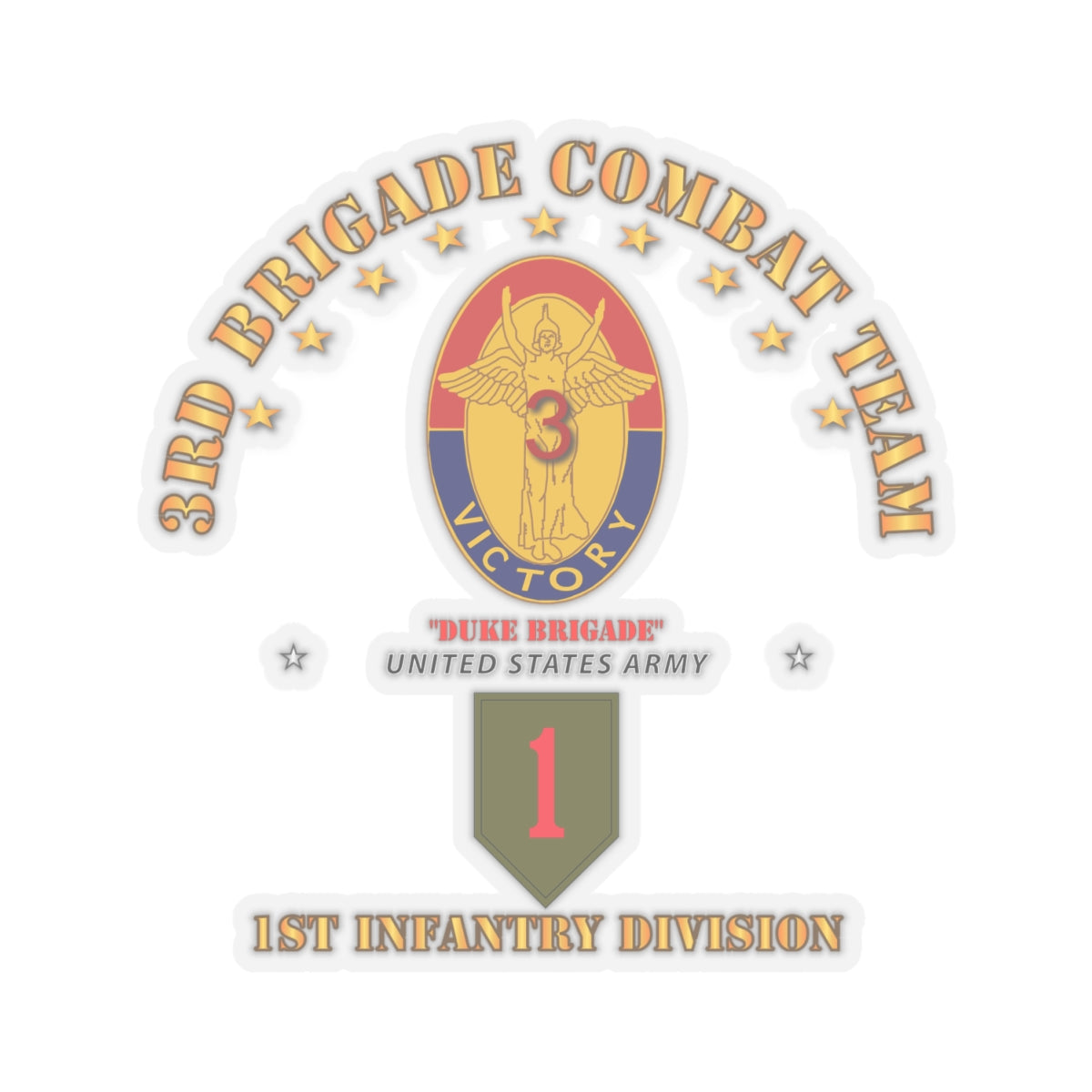 Kiss-Cut Stickers - 3rd Bde Combat Tm - 1st Infantry Div