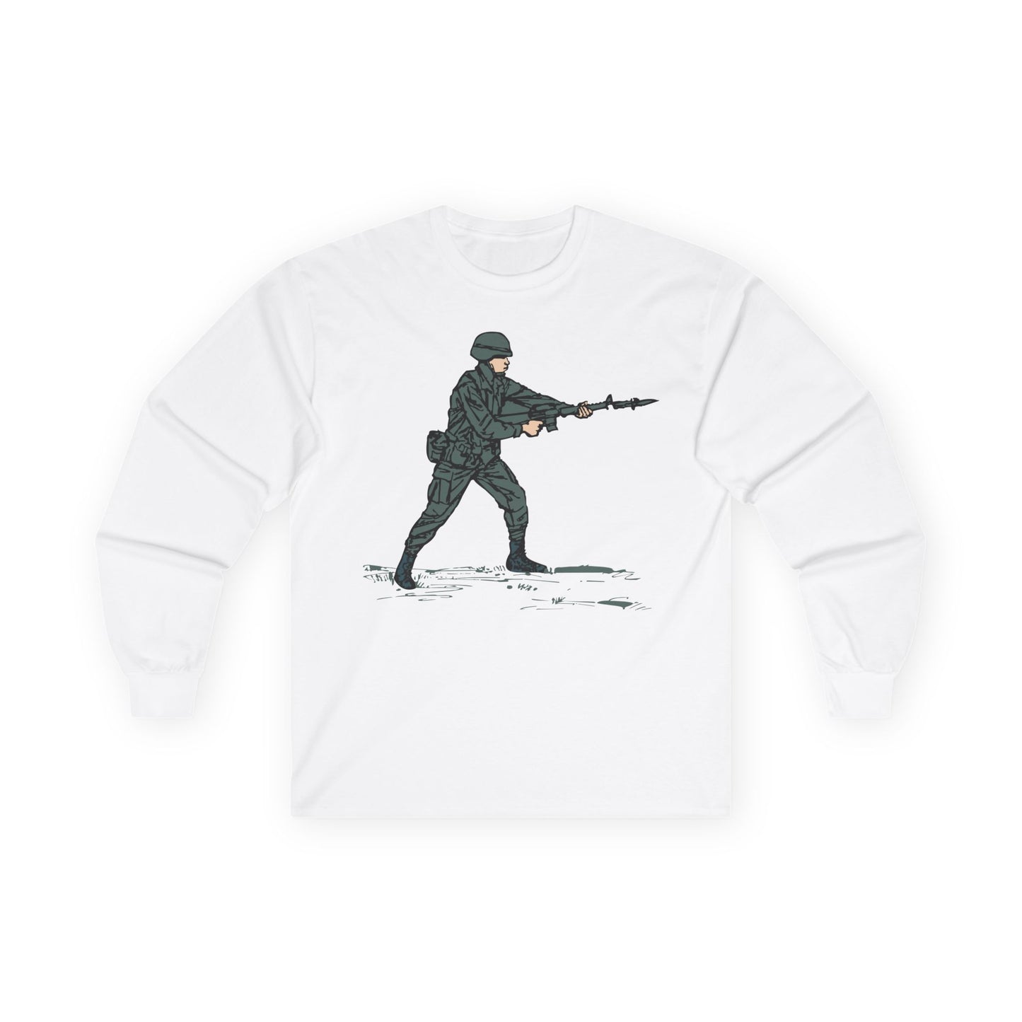 Unisex Ultra Cotton Long Sleeve Tee - Bayonet Training-Modified Thrust X 300