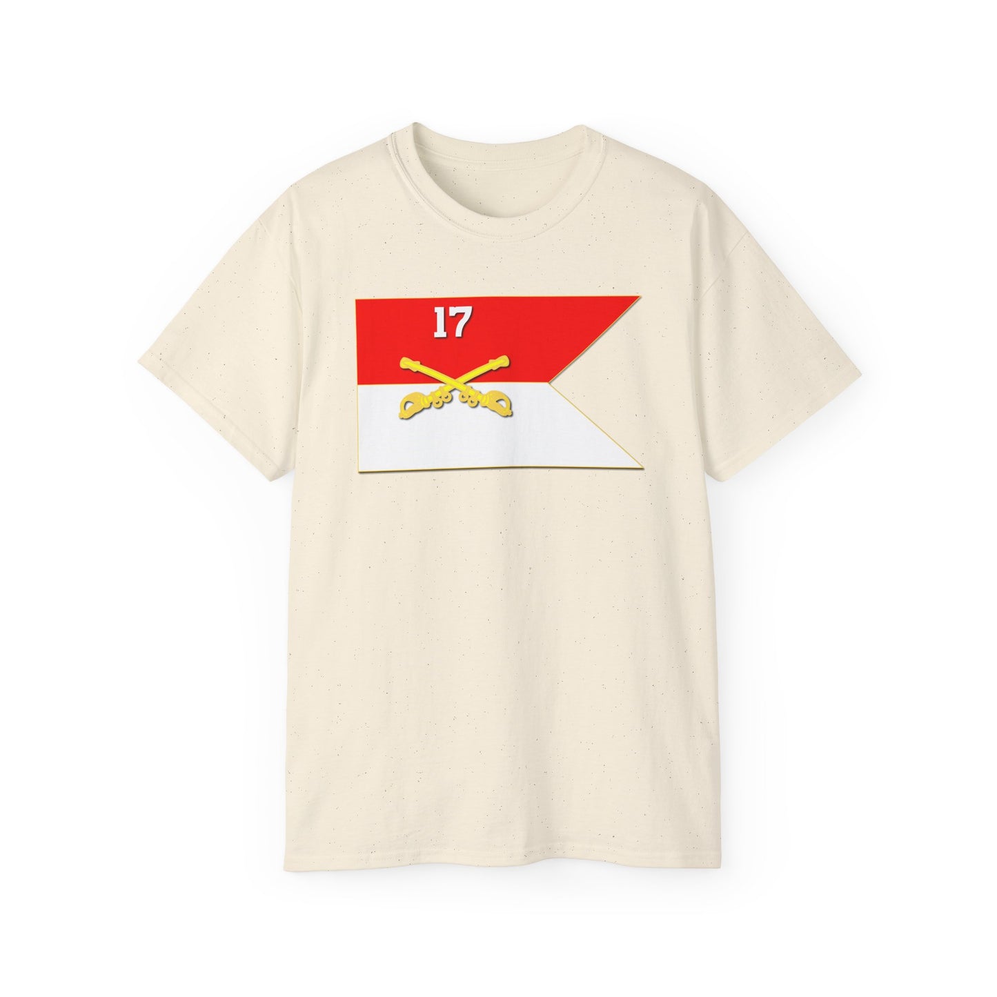 A Unisex Ultra Cotton Tee depicting 17th Cavalry Guidon