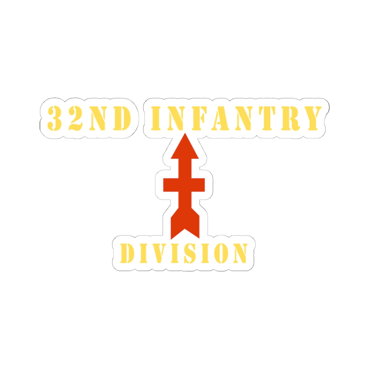 Kiss-Cut Stickers - Army - 32nd Infantry Division X 300
