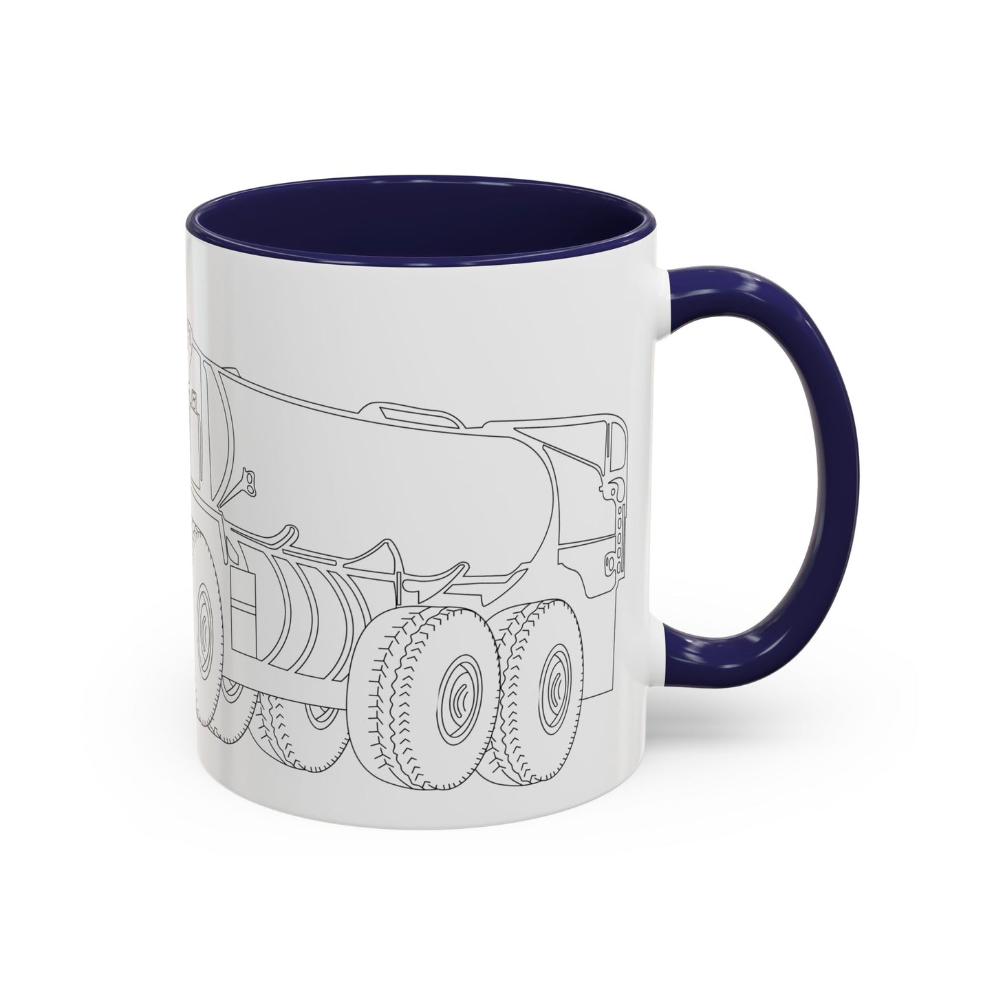 Accent Coffee Mug (11oz & 15oz) - Vehicle - Fuel Truck - Front Left Oblique X 300