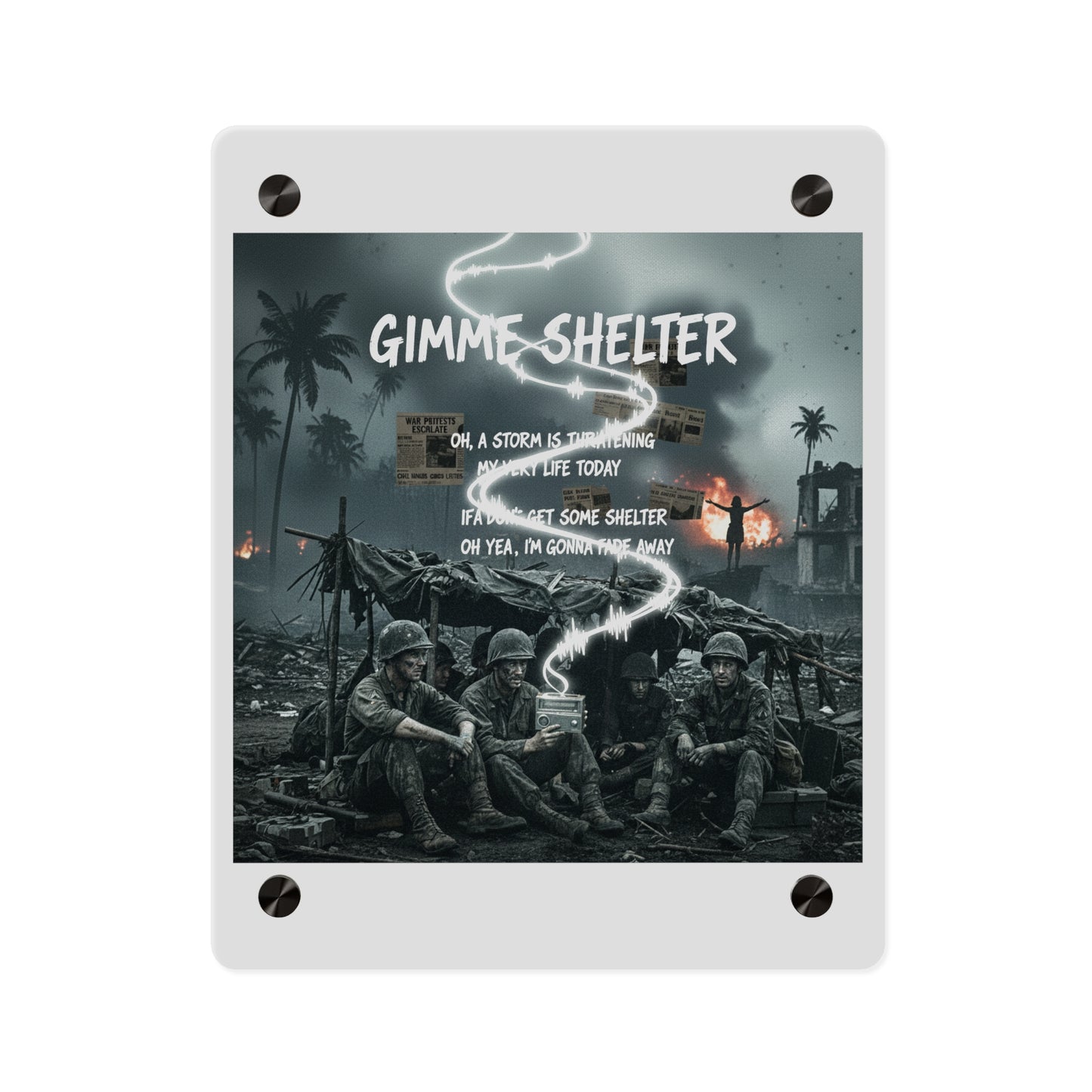 Acrylic Wall Art Panel - Giveme Shelter X 2024