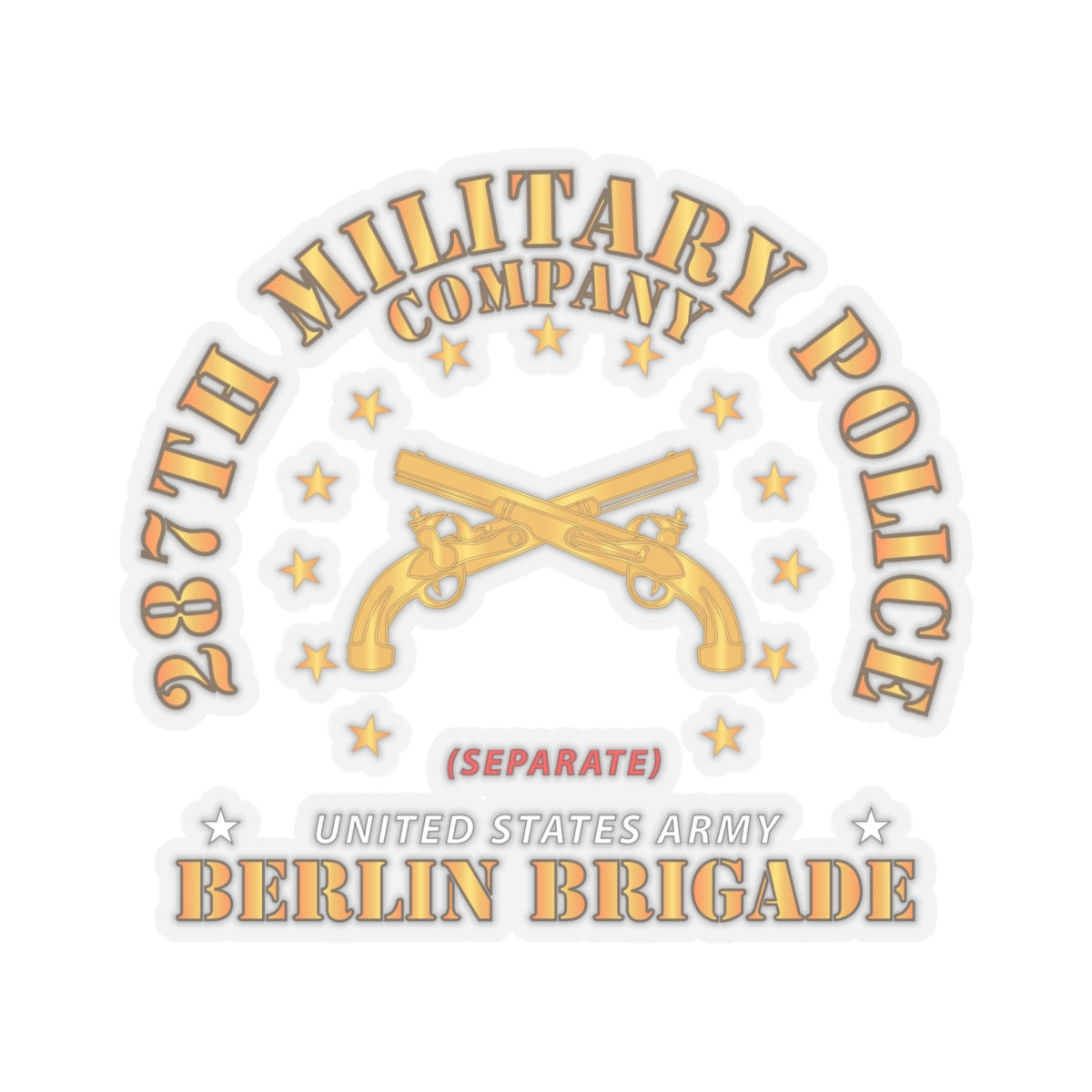 Kiss-Cut Stickers - 287th Military Police Company - Berlin Bde wo DS